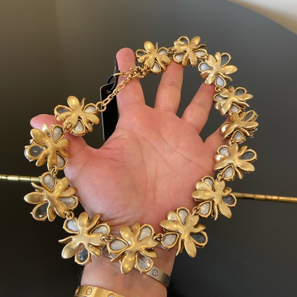 NWT luxe party authentic classic J. Crew flower bomb crystal statement necklace - Picture 17 of 17